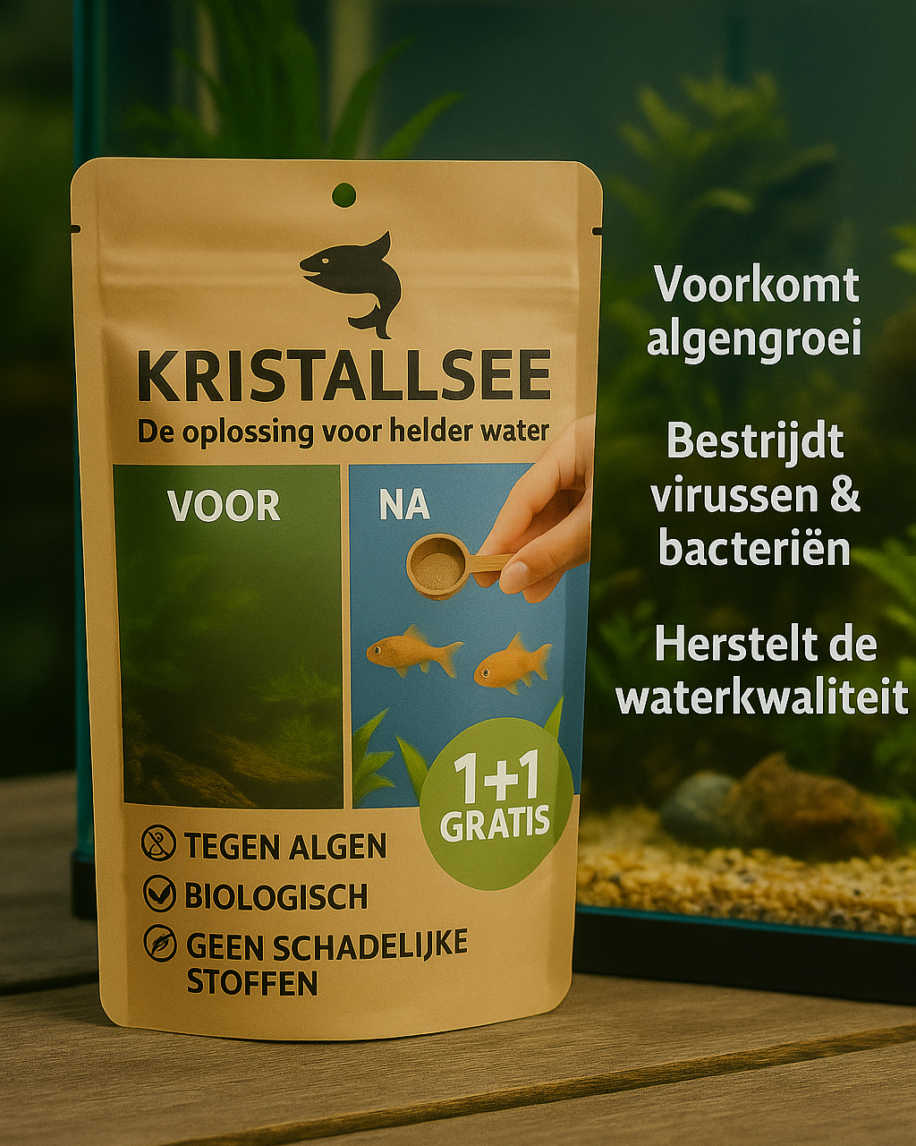 Kristallsee® AQUA BIO Reinigingspoeder | 1 + 1 GRATIS